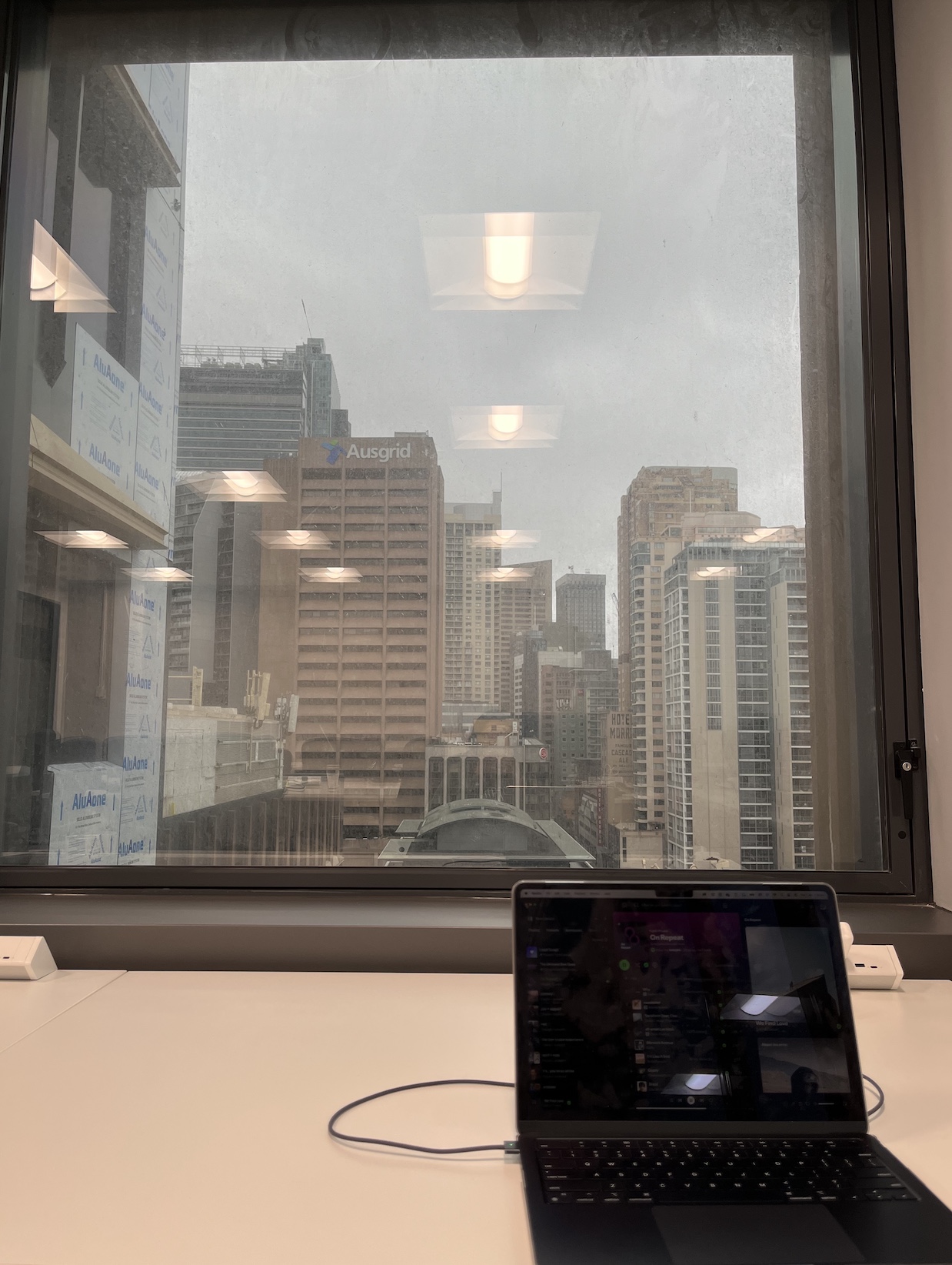 A look at the view from my window-facing corner of a desk, building Neuono (but here just momentarily switching playlists)